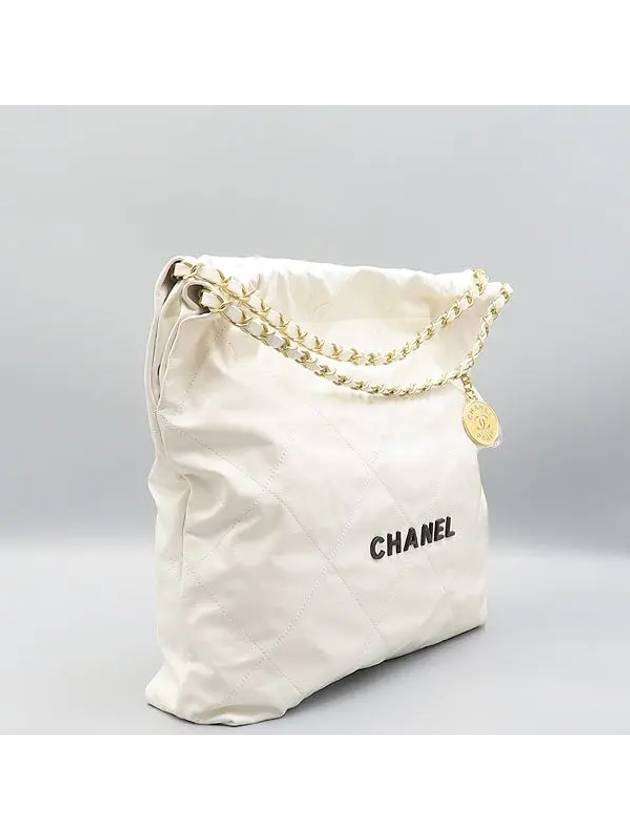 AS3260 White Leather 22 Small Gold Metal Chain Shoulder Bag Chanel