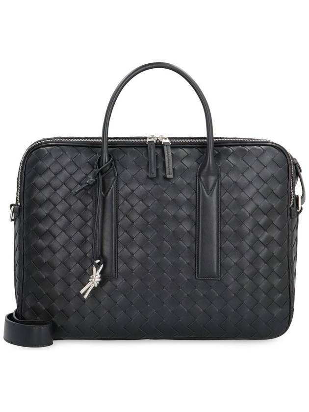 Bottega veneta Getaway Leather Brief Case Black