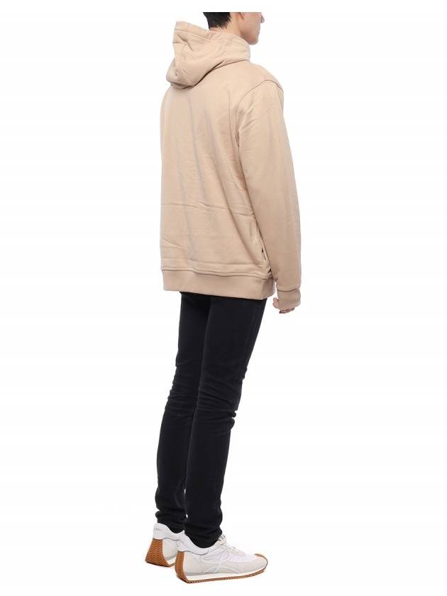 Burberry Embroidered EKD Cotton Hoodie Beige