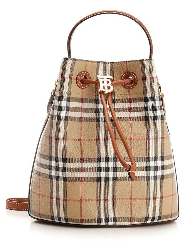 Burberry TB Check Print Small Bucket Bag Archive
