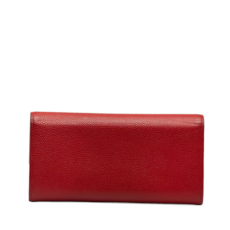 Top Quality Chanel Cocomark Long Wallet Red Caviar   Chanel