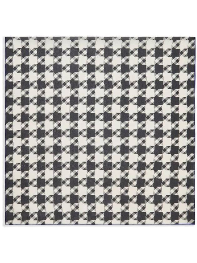 Burberry Houndstooth Silk Scarf Black