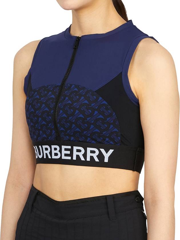 Burberry TB Logo Sportive Zip Up Sleeveless Blue