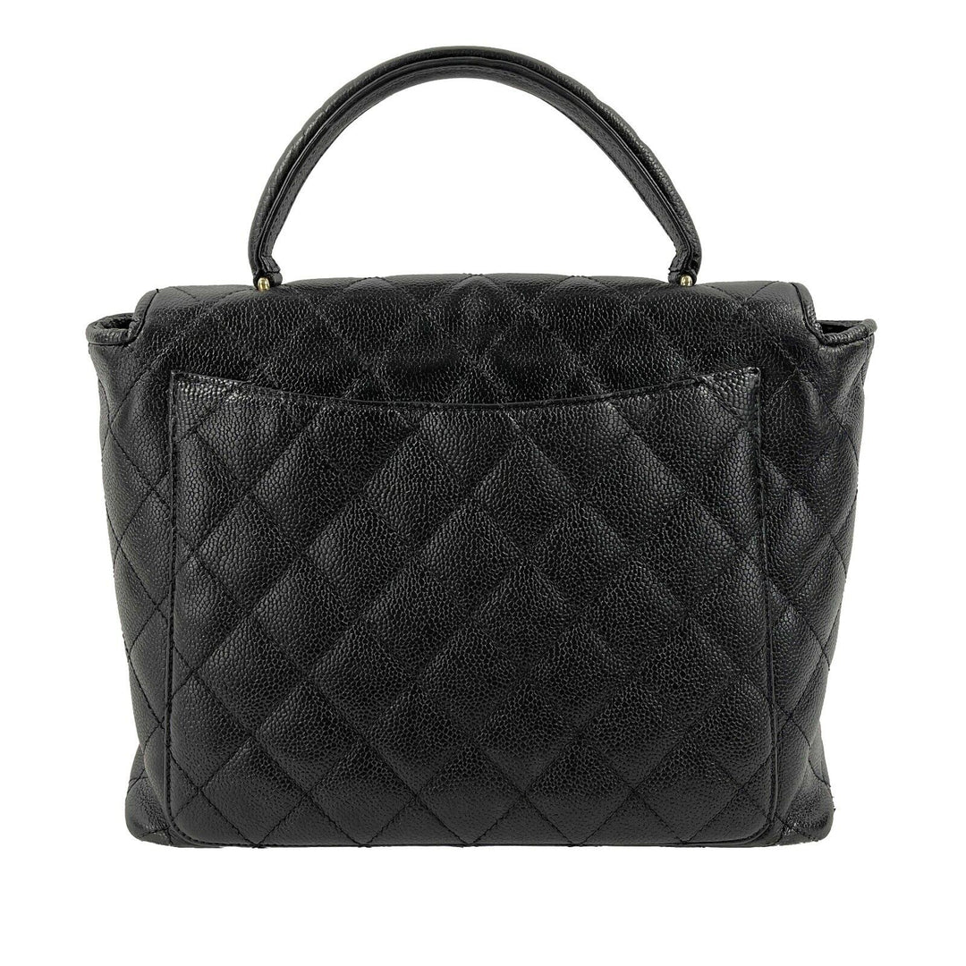 Chanel - Vintage Large Quilted CC Caviar Kelly New Bag - Top Handle
