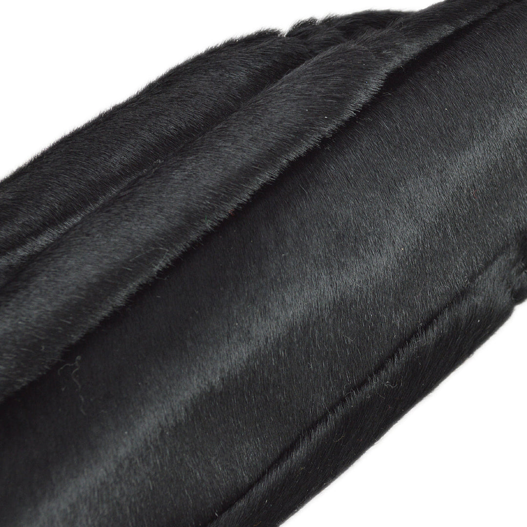 Top Quality Chanel 1989-1991 Black Pony Hair Handbag