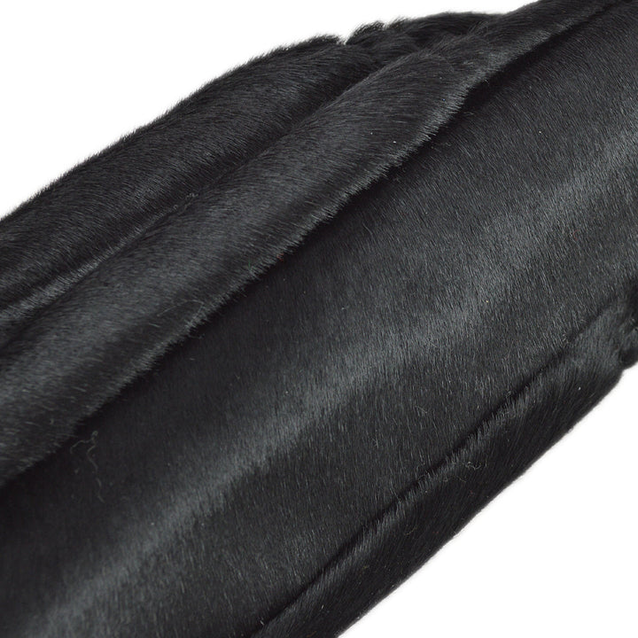 Top Quality Chanel 1989-1991 Black Pony Hair Handbag