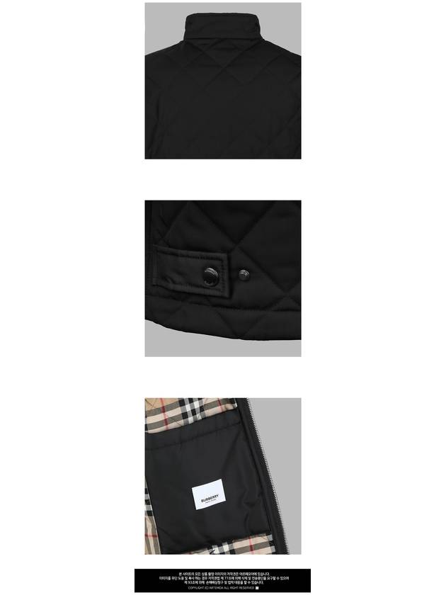 Burberry Diamond Quilted Thermoregulated Jacket Black