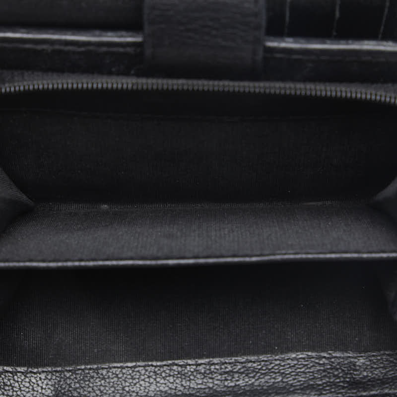 Top Quality Chanel CAMERIA COCOMARK Folding Wallet Black Leather  CHANEL