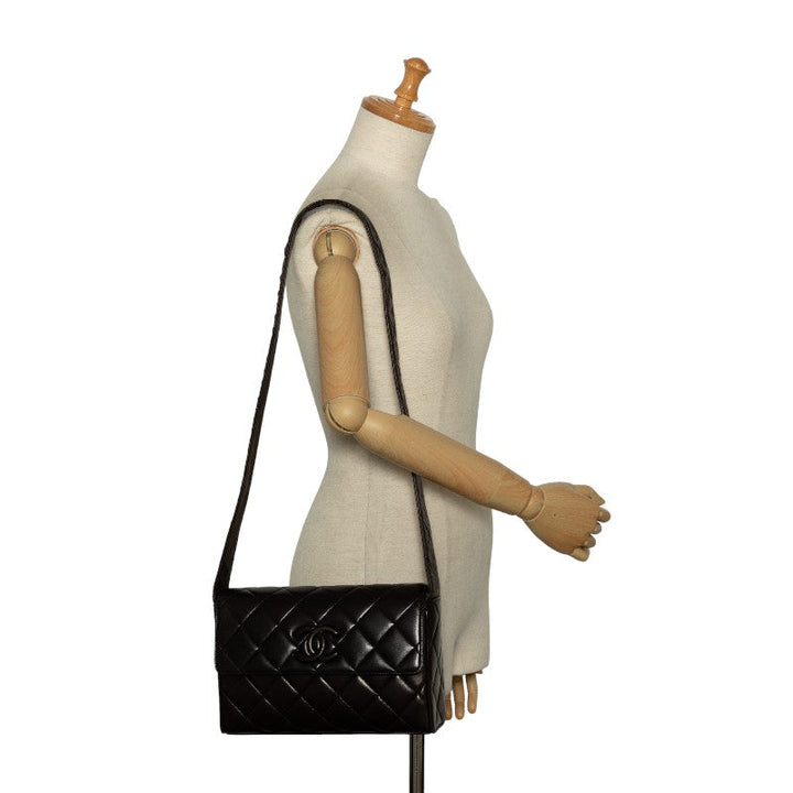 Top Quality Chanel Quilted Belt Bag Waist Bag Lambskin Black Ladies