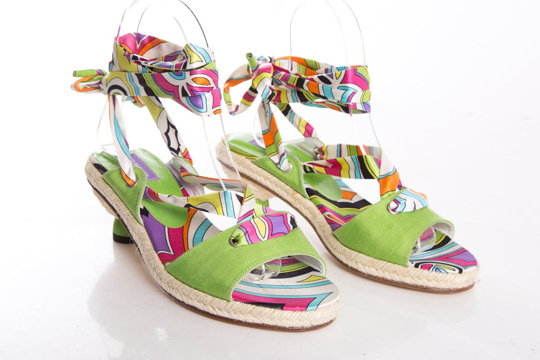 Emilio Pucci Multi Wrap Sandals SZ 36