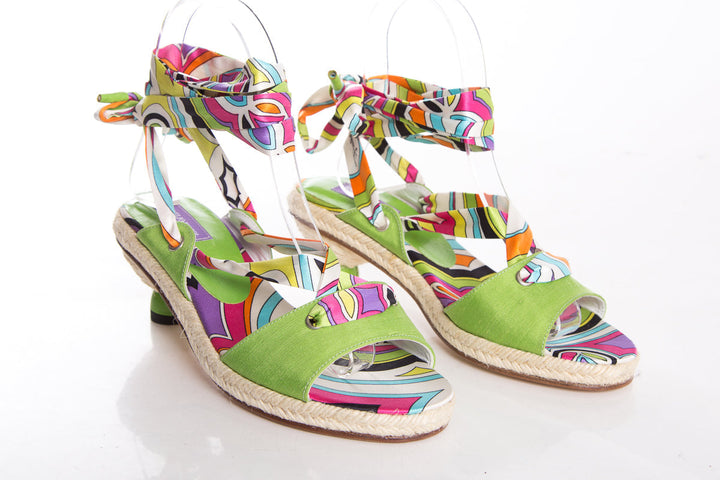 Emilio Pucci Multi Wrap Sandals SZ 36