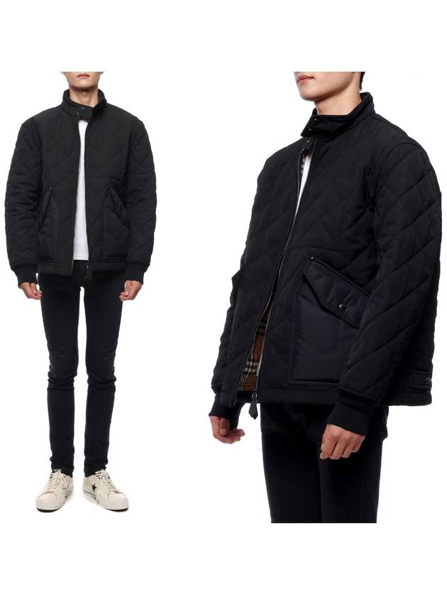 Burberry Diamond Quilted Thermoregulated Jacket Black