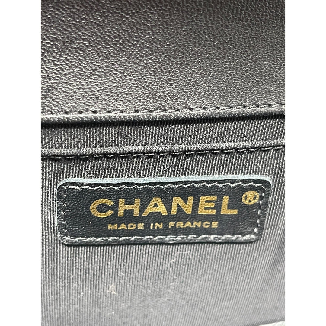 Top Quality Chanel Top Quality Chanel Boy New Bag Quilted Lambskin Old Medium - Black
