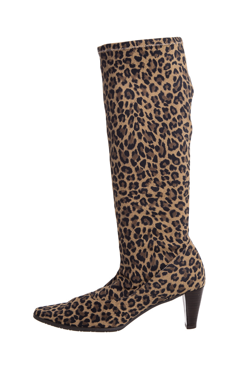 Vaneli Leopard Print Boots SZ 10