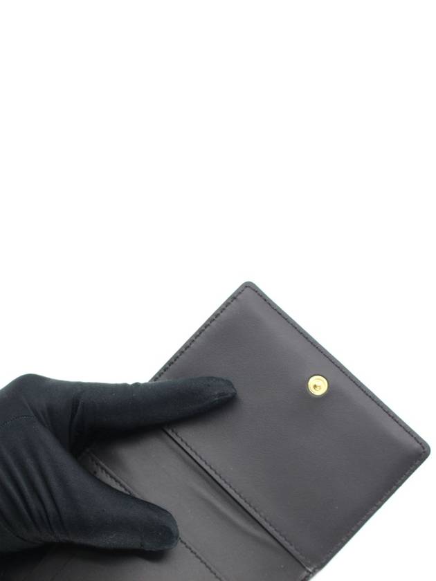 Burberry Quilted Lambskin Lola Small Half Wallet Black