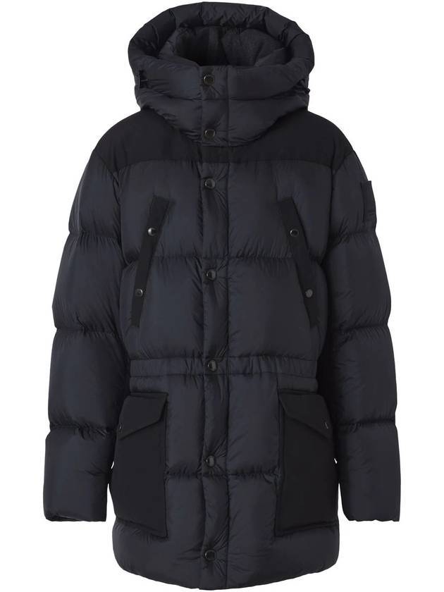 Burberry Logo Applique Nylon Padding Charcoal Grey