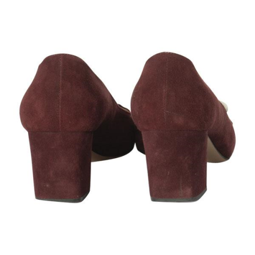 Prada Suede Block Heel Pumps