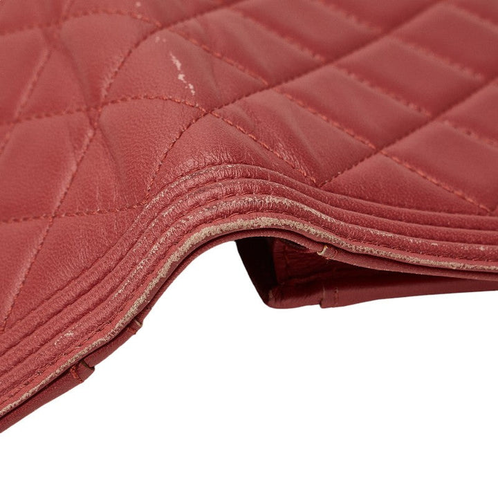 Top Quality Chanel Long Wallet Leather Wine Red