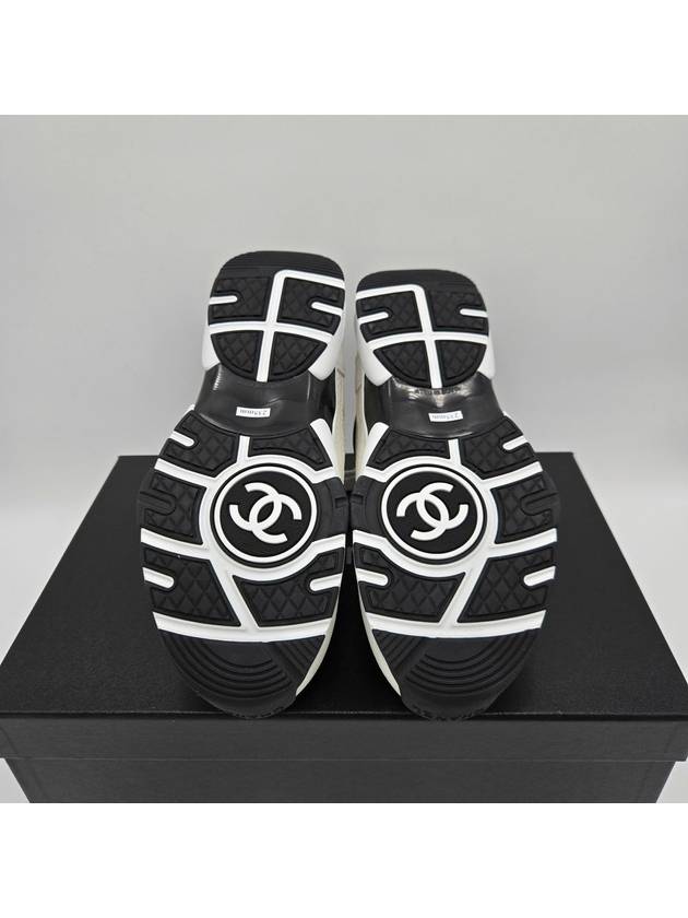 CC Logo Suede Tennis Low Top Sneakers Black Chanel