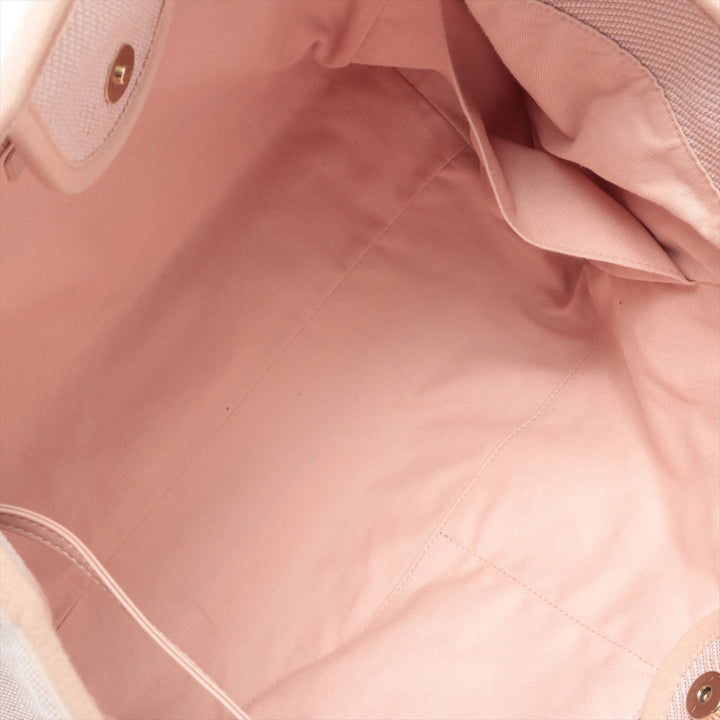 Top Quality Chanel DOUVILLE GM Stretch x Canvas 2WAY Handbag Pink Gold