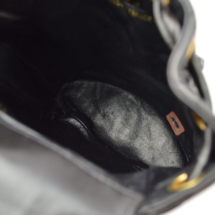 Top Quality Chanel Black Lambskin Duma Backpack Small