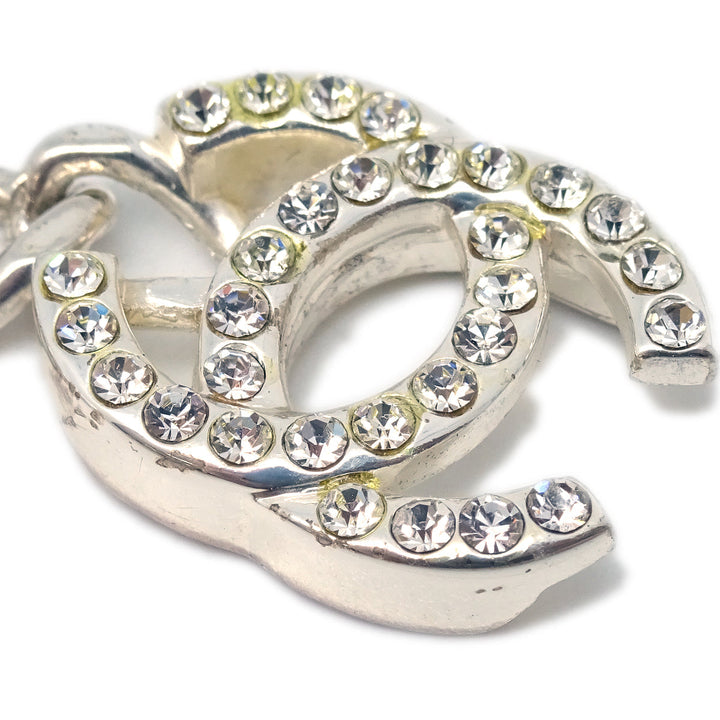 Top Quality Chanel Turnlock Chain Bracelet Silver Rhinestone 96A