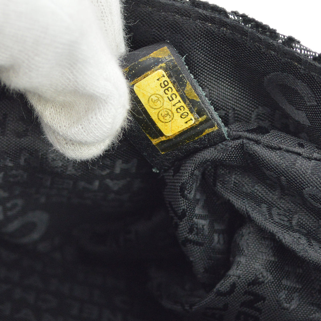 Top Quality Chanel Black Canvas Classic Single Flap Chain Handbag
