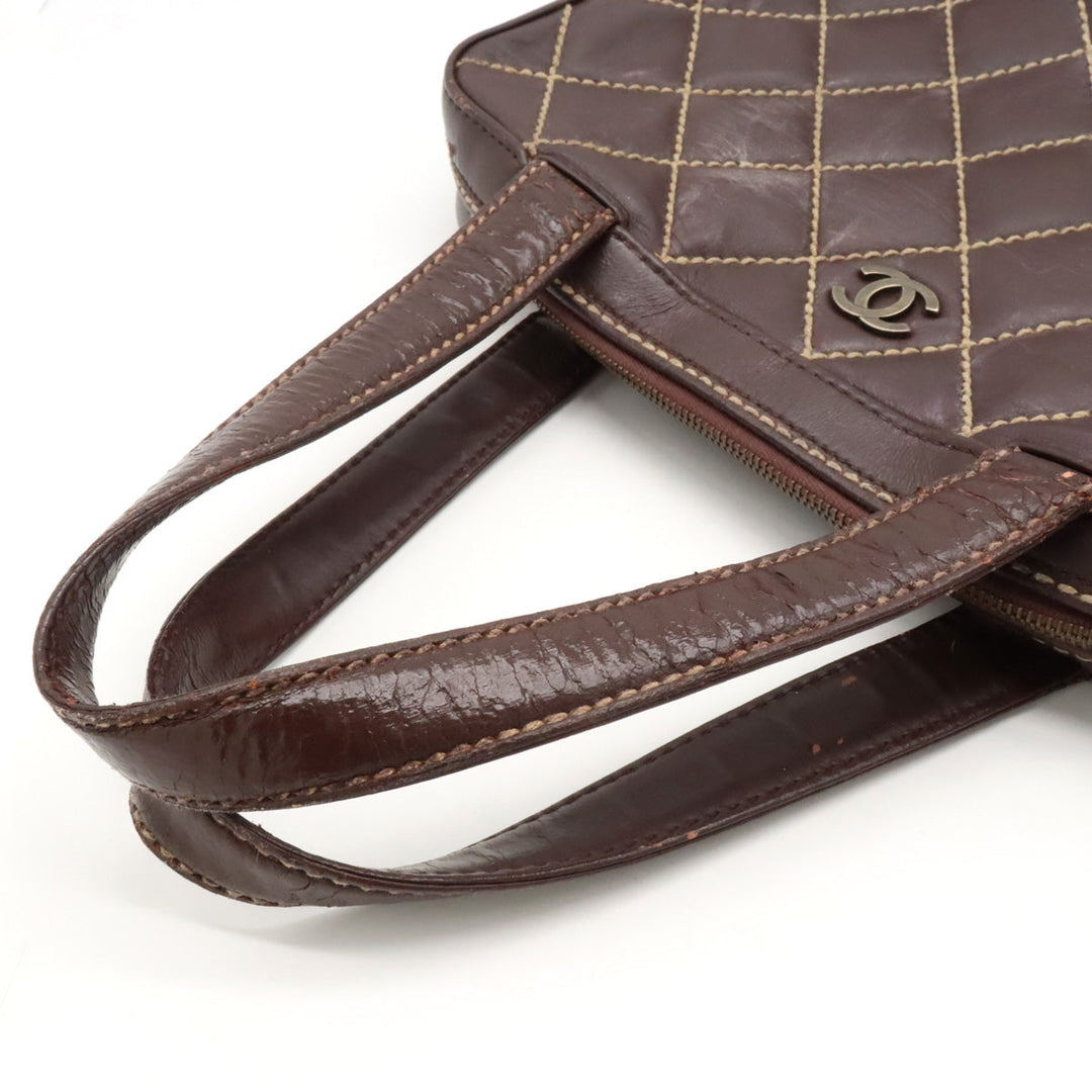 Top Quality Chanel Top Quality Chanel WILDSTETCH COCOMARK TORETH BAG HANDBAG LEADER BRUN TEA TORETH DEPARTS A14693