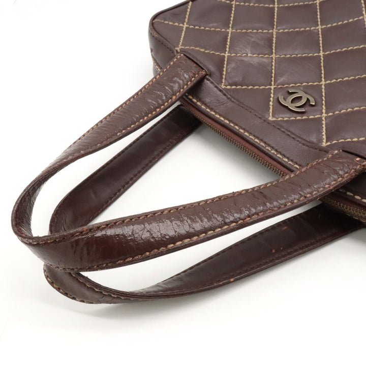 Top Quality Chanel Top Quality Chanel WILDSTETCH COCOMARK TORETH BAG HANDBAG LEADER BRUN TEA TORETH DEPARTS A14693