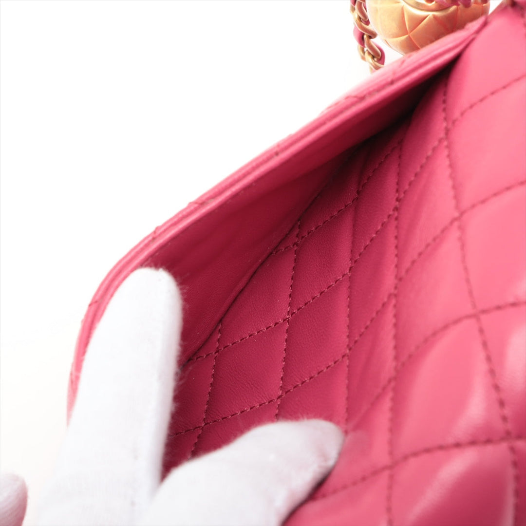 Top Quality Chanel Mini Matrasse 20  Single Chain Bag Coco Ball Pink Gold