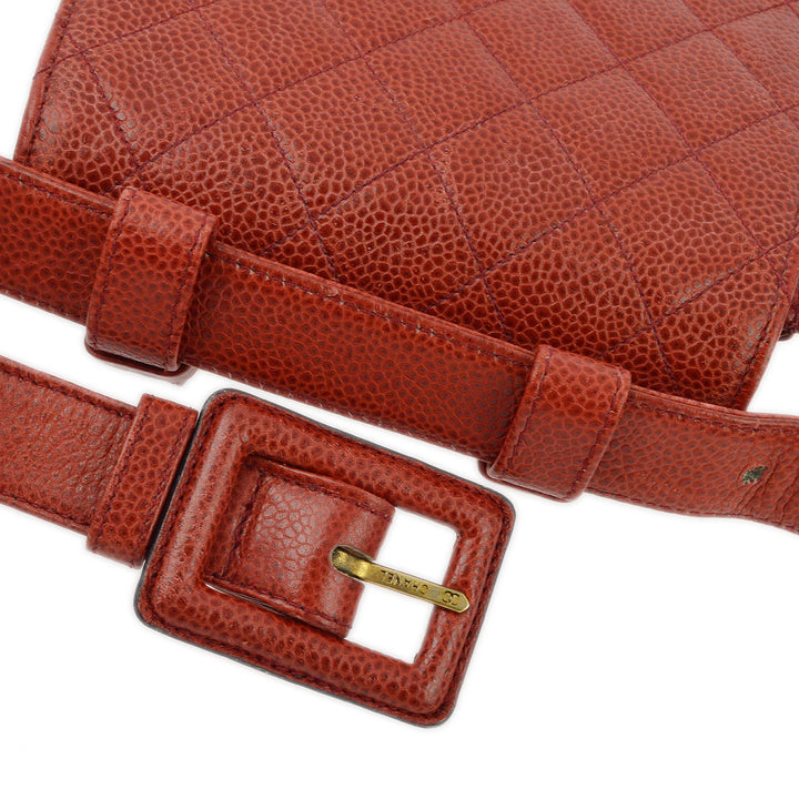 Top Quality Chanel Red Caviar Waist Bum Bag #75/30