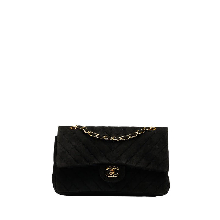 Top Quality Chanel Mattress 25 Double Flat Chain houlder Bag Black Sweater Lady Chanel