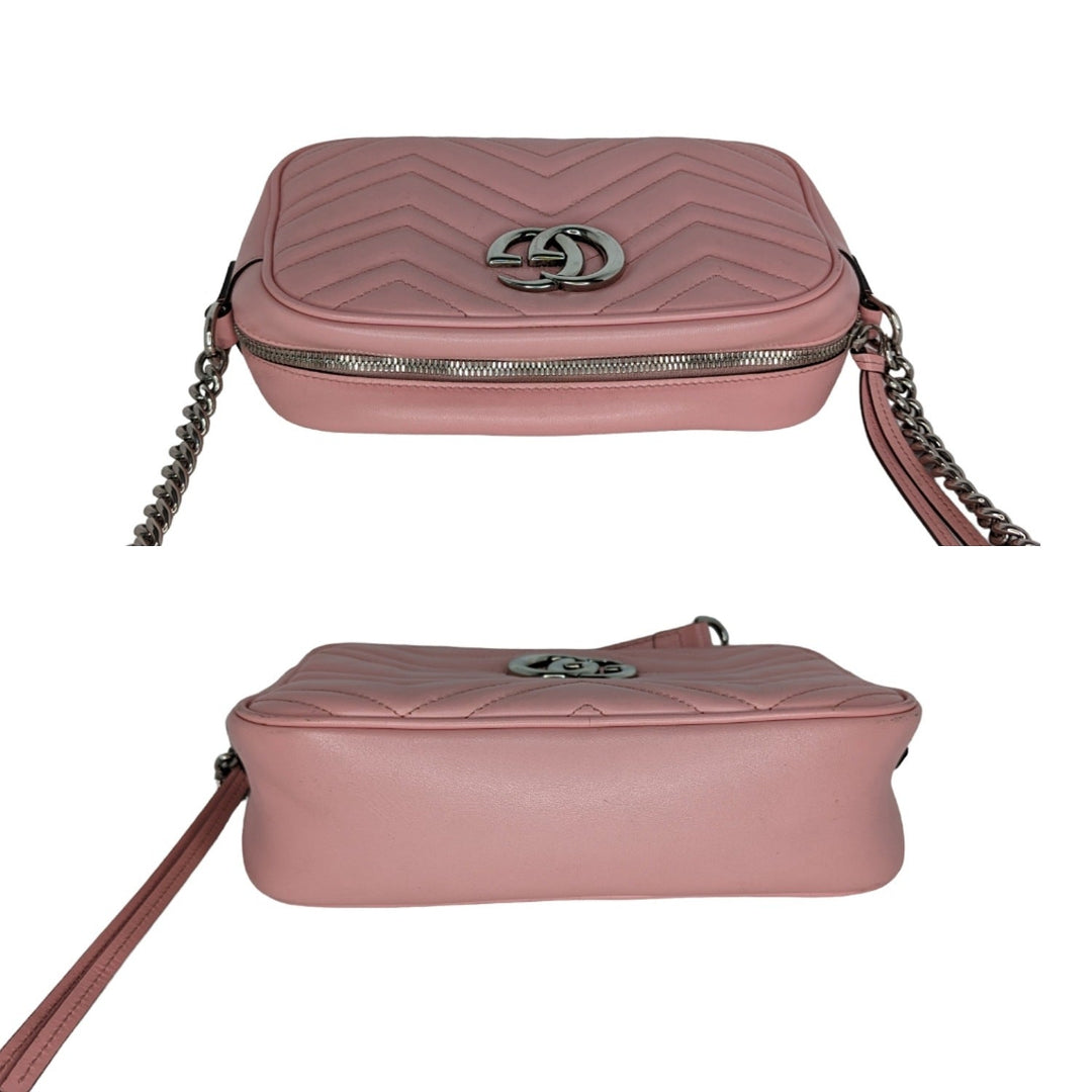 Gucci Pink Small GG Marmont Shoulder Bag