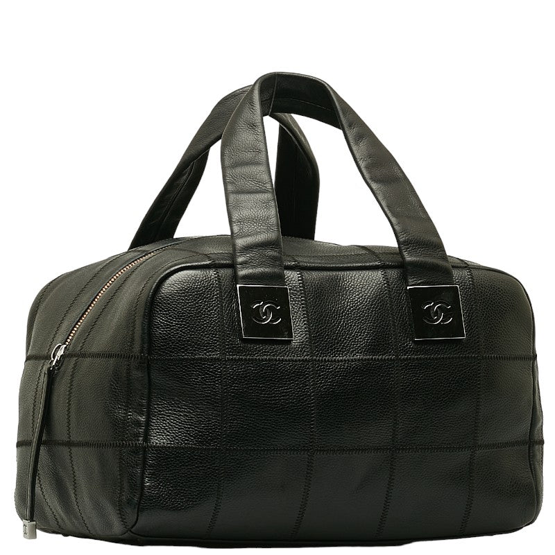 Top Quality Chanel Coco Handbag Mini Boston Bag Black Leather  Chanel