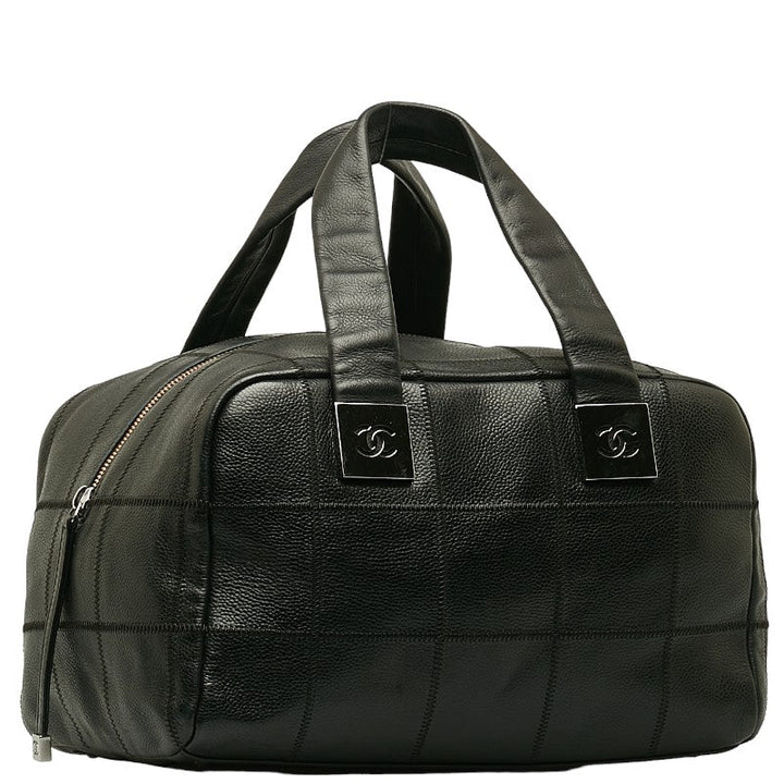 Top Quality Chanel Coco Handbag Mini Boston Bag Black Leather  Chanel