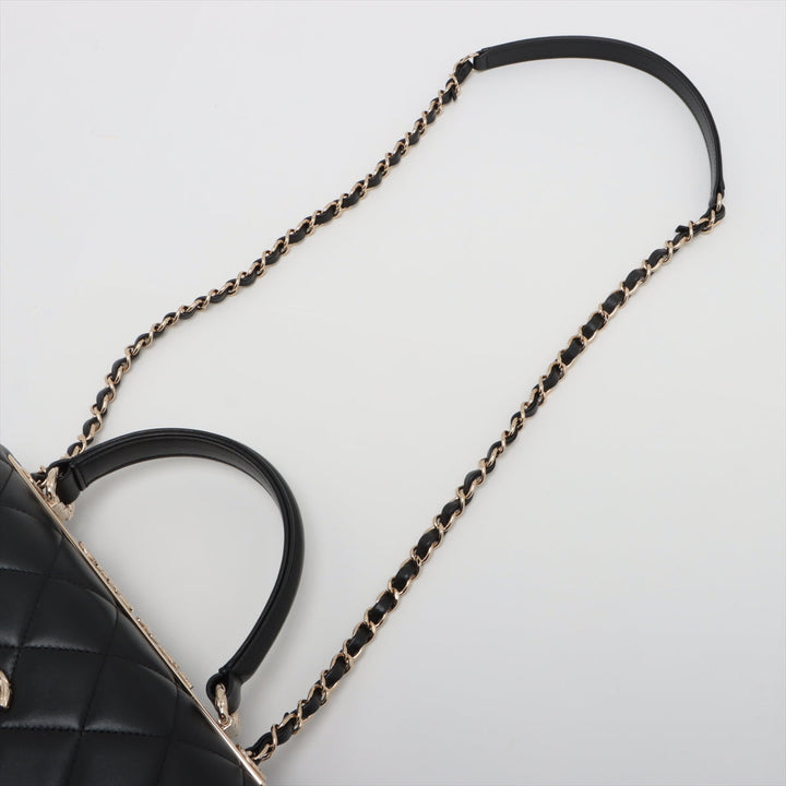 Top Quality Chanel Mattress kin 2WAY Handbags Black Gold