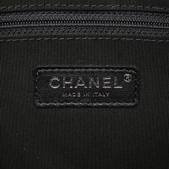 Top Quality Chanel 19 Cruise Collection LA PAUA Cocomark Chain Shoulder Bag Black White PVC Leather  CHANEL