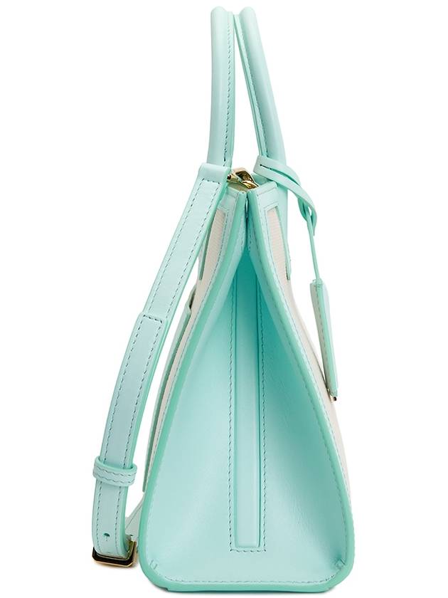 Burberry Mini Frances Canvas Tote Bag Mint