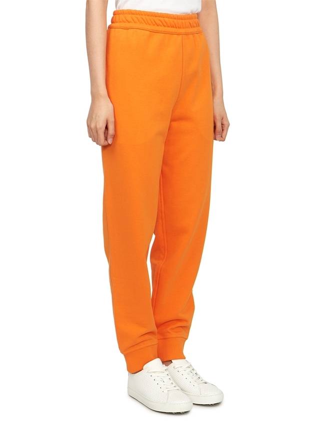 Burberry Logo Patch Cotton Track Pants Orange