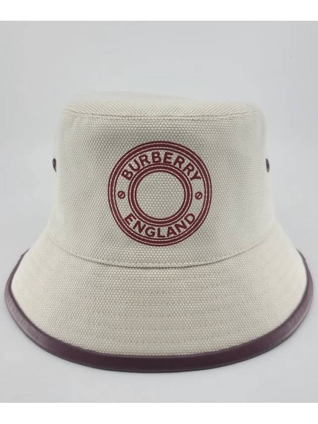 Burberry Logo Print Bucket Hat White