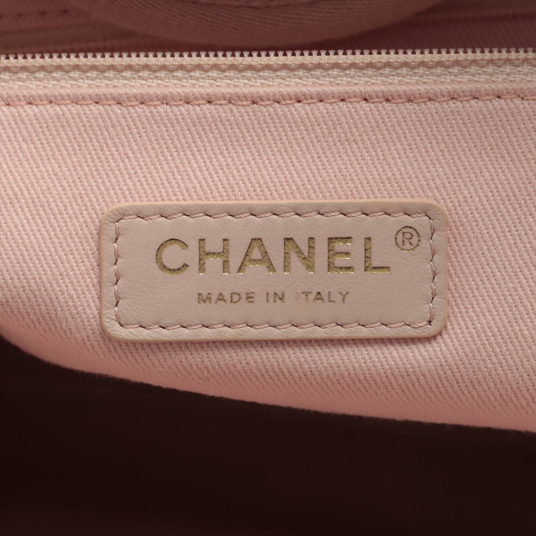Top Quality Chanel DOUVILLE GM Stretch x Canvas 2WAY Handbag Pink Gold