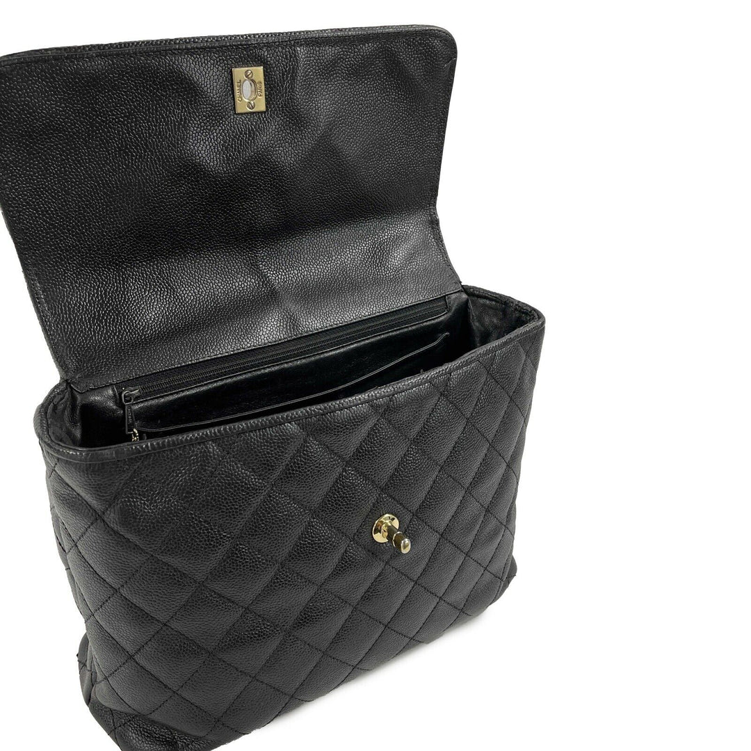 Chanel - Vintage Large Quilted CC Caviar Kelly New Bag - Top Handle