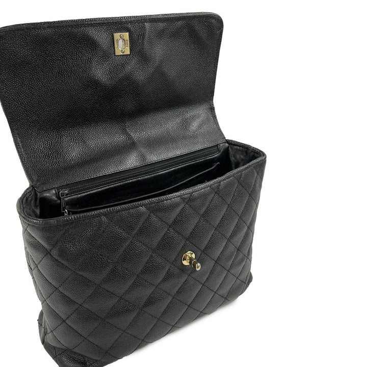 Chanel - Vintage Large Quilted CC Caviar Kelly New Bag - Top Handle