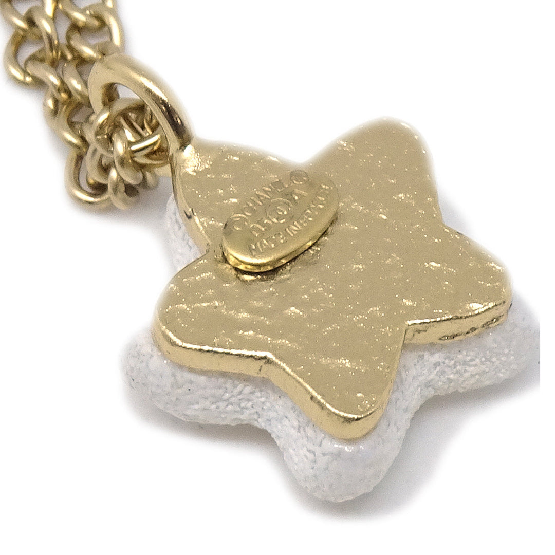 Top Quality Chanel Star Chain Necklace Pendant White 03A