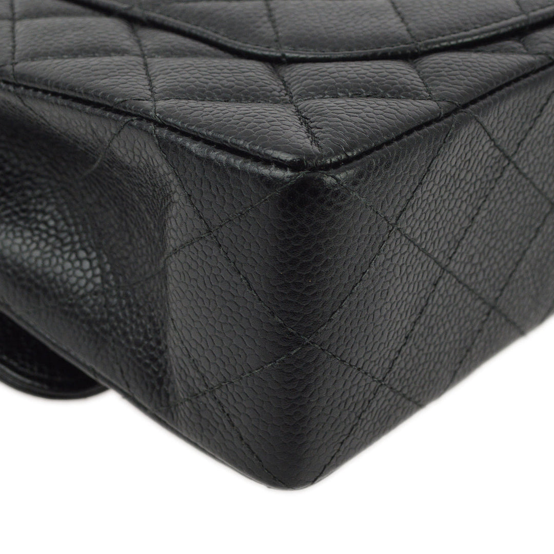 Top Quality Chanel Black Caviar Small Classic Double Flap Shoulder Bag