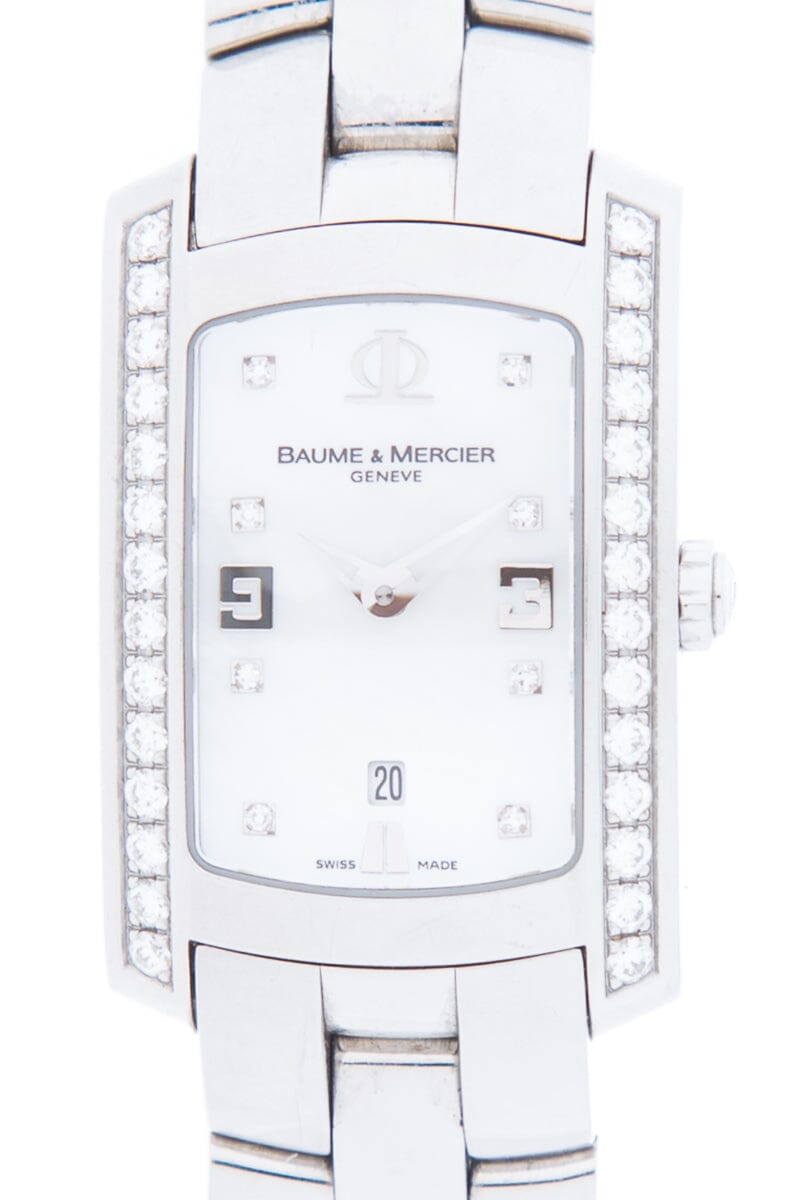 Baume & Mercier "Hampton Hills" Mother of Pearl &  Diamond Stainless Steel Watch