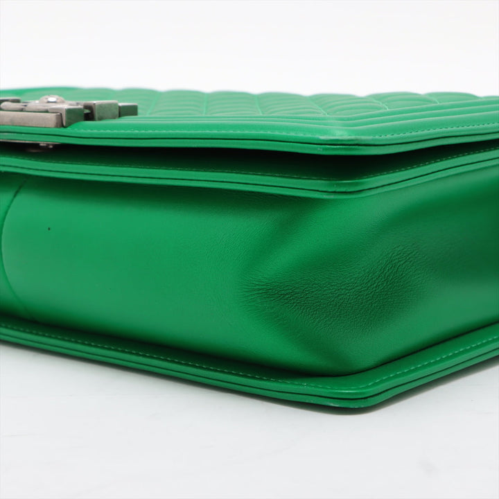 Top Quality Chanel Boy Top Quality Chanel 28   Chain Shoulder Bag Green Gummetal Gold  20th A92193