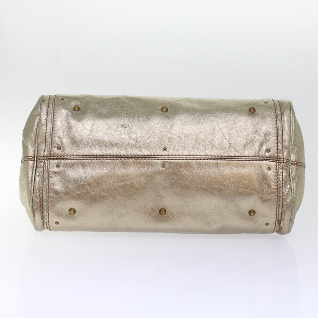 Chloe Paddington Hand Bag Leather Gold ep1116