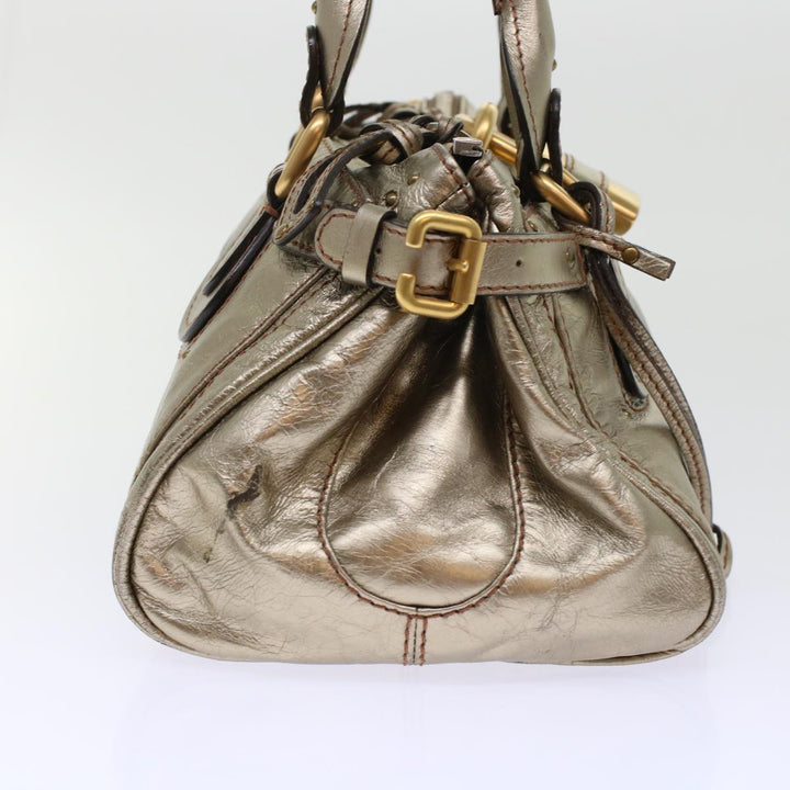 Chloe Paddington Hand Bag Leather Gold ep1116