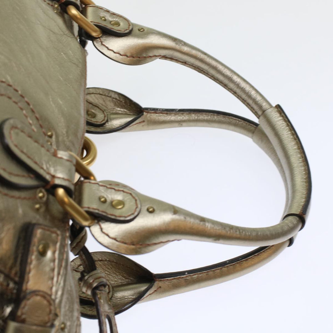 Chloe Paddington Hand Bag Leather Gold ep1116